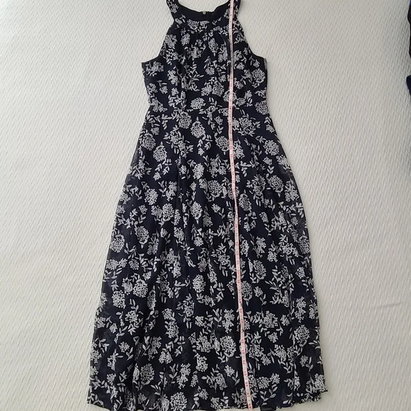 Tommy Hilfiger Floral Printed Belted Halter Midi Dress Size 4 - Picture 8 of 16